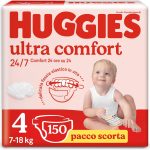 Huggies Ultra Comfort Nappies 150 Units Taglia 4